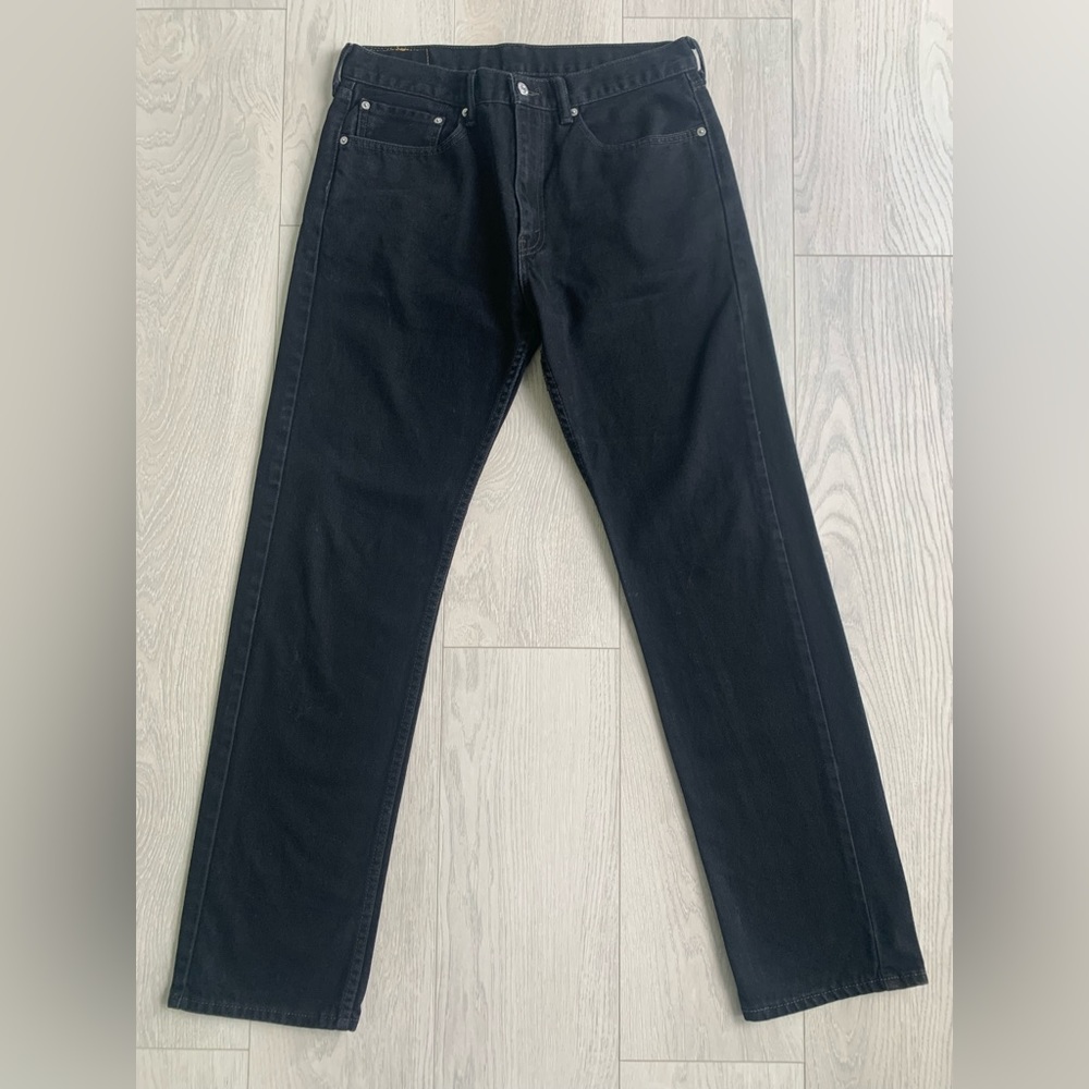 Levi's 505 Straight Classic Black Jeans 34 X 34 Red Tab Mens
